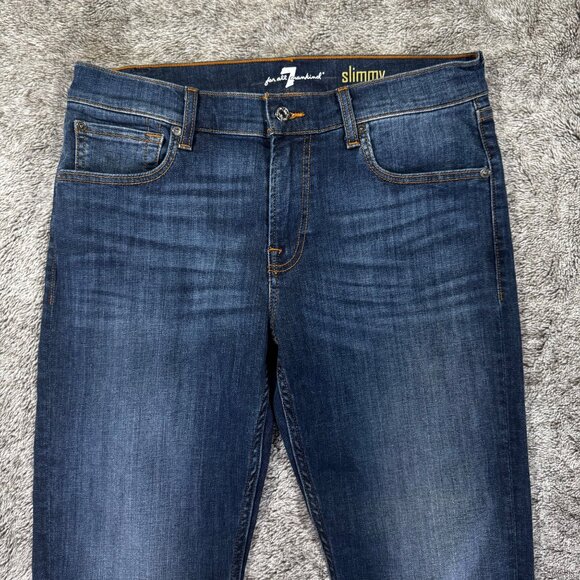 7 For All Mankind Men's Jeans Slimmy Sz 32 - Picture 4 of 14